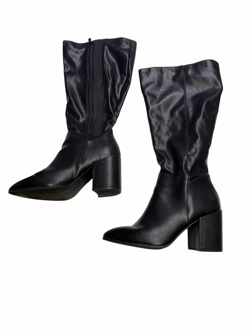 Torrid Black Wide-Calf  Block Heel Black Boots- Size 9